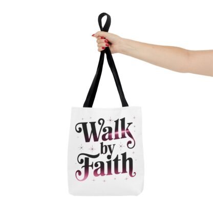 Christian Tote Bag- Walk By Faith - Fashion - Image 4