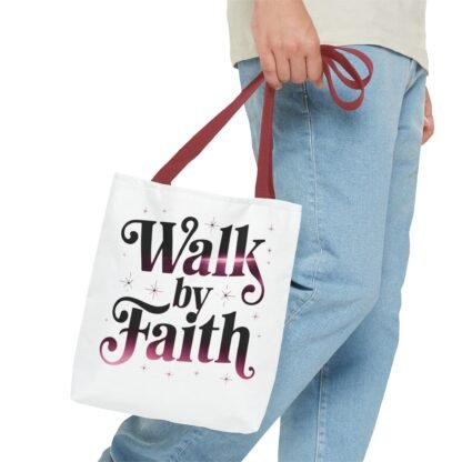 Christian Tote Bag- Walk By Faith - Fashion - Image 7