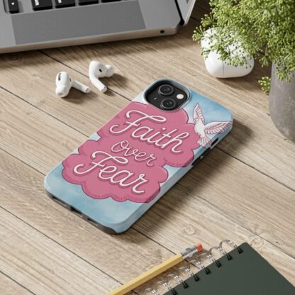 Faith over Fear Phone Case (Pink and blue) - Image 15