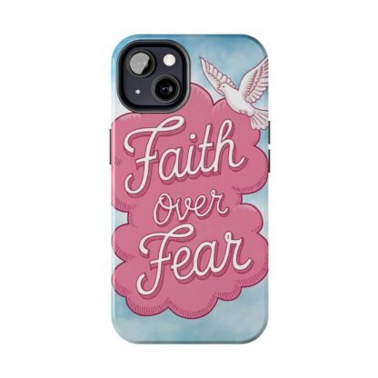 Faith over Fear Phone Case (Pink and blue) - Image 9