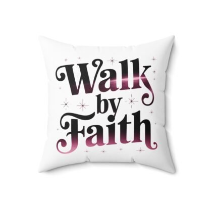 Inspirational Walk By Faith Pillow - Home Decor - Image 7