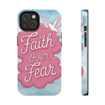 Faith over Fear Phone Case (Pink and blue) - Image 12