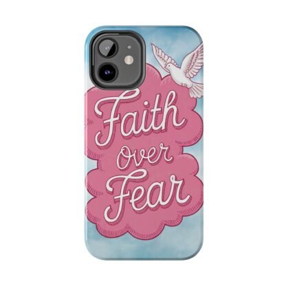 Faith over Fear Phone Case (Pink and blue) - Image 5