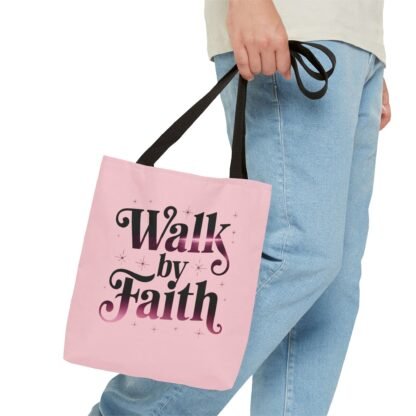 Inspirational Tote Bag - Walk By Faith - Image 3