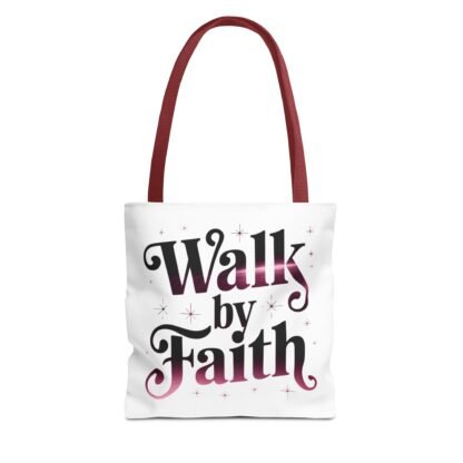 Christian Tote Bag- Walk By Faith - Fashion - Image 5