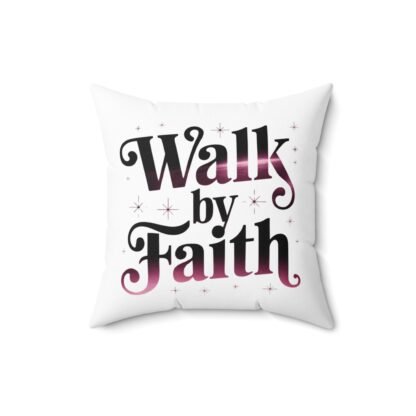 Inspirational Walk By Faith Pillow - Home Decor - Image 5