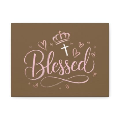 ‘Blessed’ Matte Canvas Wall Art – Faith-Inspired Decor