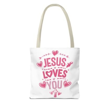 Inspirational Jesus Loves You Tote Bag | Christian Tote - Image 31