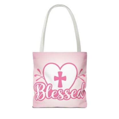 Blessed Heart Tote Bag - Christian Tote Bag - Image 2