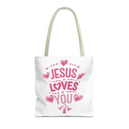 Inspirational Jesus Loves You Tote Bag | Christian Tote - Image 33