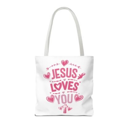 Inspirational Jesus Loves You Tote Bag | Christian Tote - Image 25