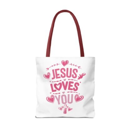 Inspirational Jesus Loves You Tote Bag | Christian Tote - Image 22