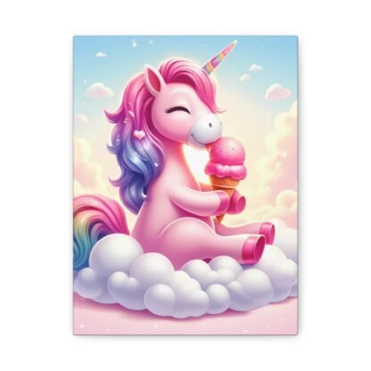 Cute Fantasy Art - Pink Unicorn - Wall Art - Image 4