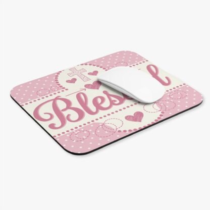 Pink "Blessed" Mousepad – Christian Desk Accessory - Image 3