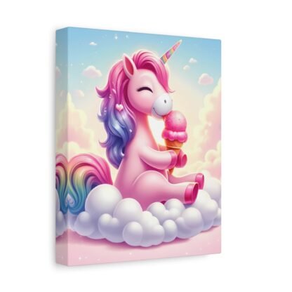 Cute Fantasy Art - Pink Unicorn - Wall Art - Image 2