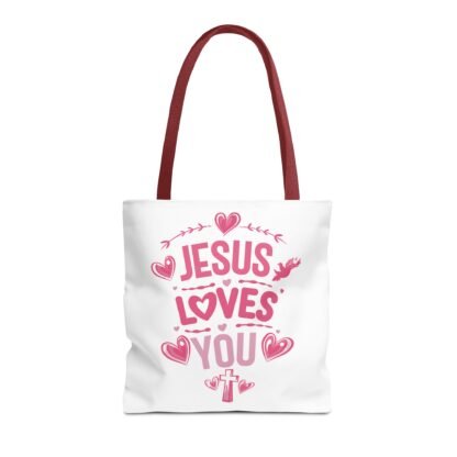 Inspirational Jesus Loves You Tote Bag | Christian Tote - Image 18