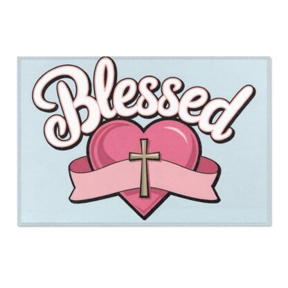 "Blessed" Area Rug - Faith-Inspired Home Decor