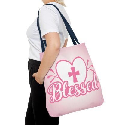 Blessed Heart Tote Bag - Christian Tote Bag - Image 46