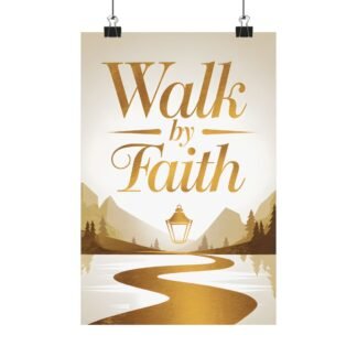 Walk by Faith Poster — Inspirational Christian Wall Art