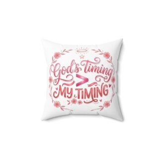 God’s Timing Decorative Pillow — Throw Cushion